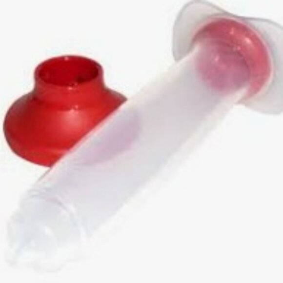 Tupperware Deco Pen Cake Cookies Frosting Decorator Tool in Sheer And Chili Red! - Picture 8 of 16